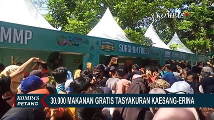 Warga Rela Antre Demi Dapat Makanan Gratis yang Telah Disiapkan di Tasyakuran Kaesang-Erina