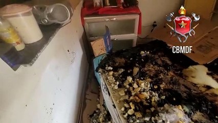 Cigarro aceso provoca princípio de incêndio