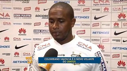 Colombiano Valencia é apresentado pelo Santos