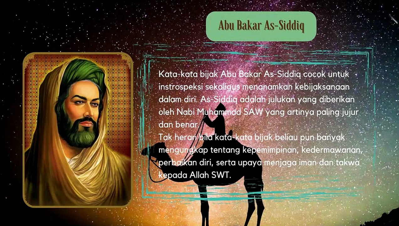 Kata-Kata Bijak Abu Bakar Ash-Shiddiq Tentang Sifat Wanita Sederhana