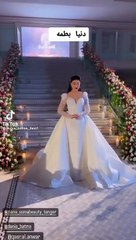 دنيا بطمة بفستان زفاف