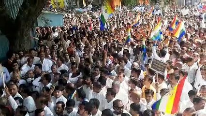 सम्मेद शिखर बचाने जैन समाज का वृहद प्रदर्शन, दिखाई एकता