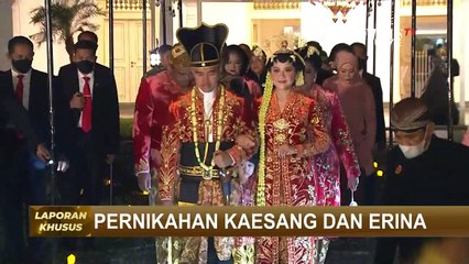Di Resepsi Sesi Kedua Malam Ini, Kaesang dan Erina Kenakan Pakaian Adat Jawa Keprabon