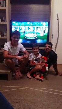 Lúcio com o filhos Vinicius e Heitor - São Paulo - SP