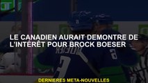 Le Canadien aurait montré de l'intérêt pour Brock Boeser
