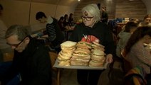 Hungarian charity hands out more than 2,000 sandwiches for those in need