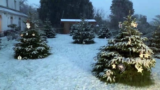 St Michael's Hospice Lights of Love service in St Leonards during heavy snow on December 11 2022