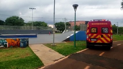 Criança sofre fratura em antebraço após cair de skate no Ciro Nardi
