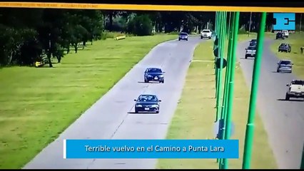 Despistó, se cruzó de carril y volcó en el Camino a Punta Lara