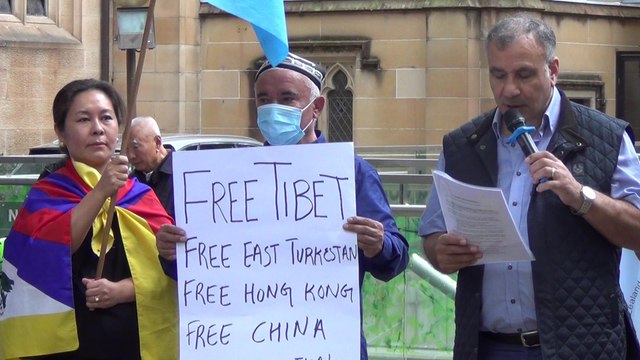 Sydney Protest against China Human Rights Abuses, International Global Human Rights Day, Town Hall, Sydney, 10 Dec 2022