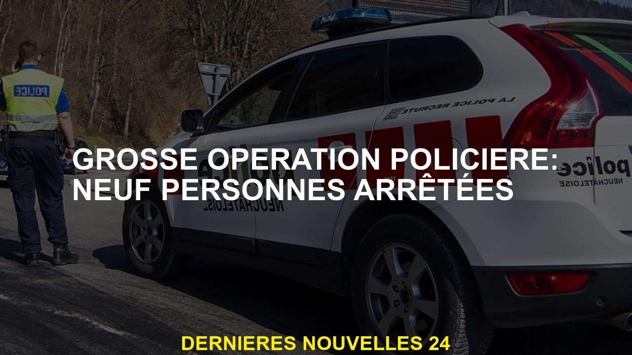 Grande opération de police: neuf personnes arrêtées