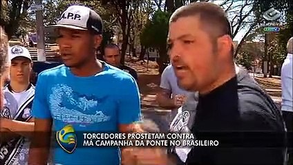Torcedores protestam contra a má fase da Ponte