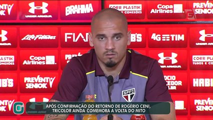 Jogadores comemoram retorno de Ceni como técnico ao Tricolor