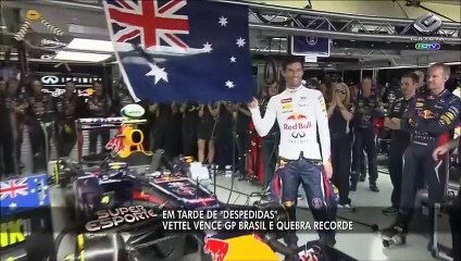 Em tarde de despedidas, Vettel vence GP do Brasil e quebra recordes