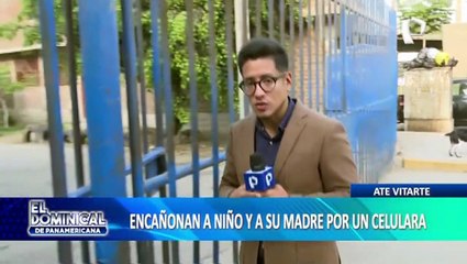 Ate: Ladrón encañona a un niño y su madre para robar un celular