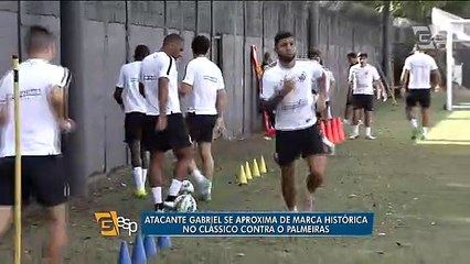 Gabriel se aproxima de marca histórica no clássico contra o Palmeiras