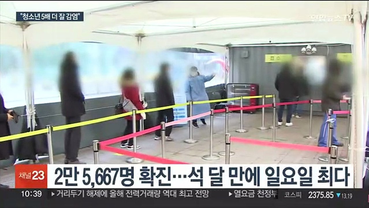 석 달 만에 일요일 최다 확진…청소년도 개량백신 접종