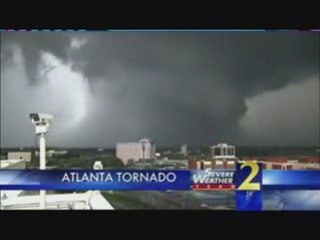 Atlanta Tornado caught live on WSB High Definition Towercam