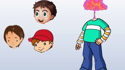 Chose the right head on pazzle  #cartoon , #commedy #kidsannimation