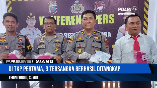 Kegiatan Wakapolres Tebing Tinggi Kompol. A. Robert Sembiring, S.H., M.Hum. yang didampingi oleh Kasat Res Narkoba dan Kasi Humas Polres Tebinggi