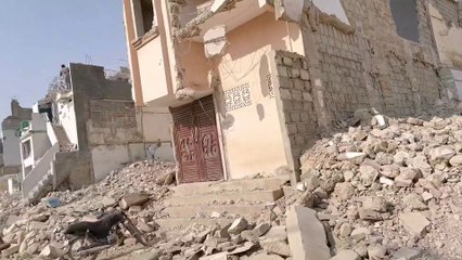 mujahid colony encroachment operation still continues as excavators breaking