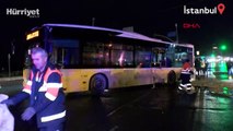 Arnavutköy'de İETT otobüsüyle minibüs çarpıştı