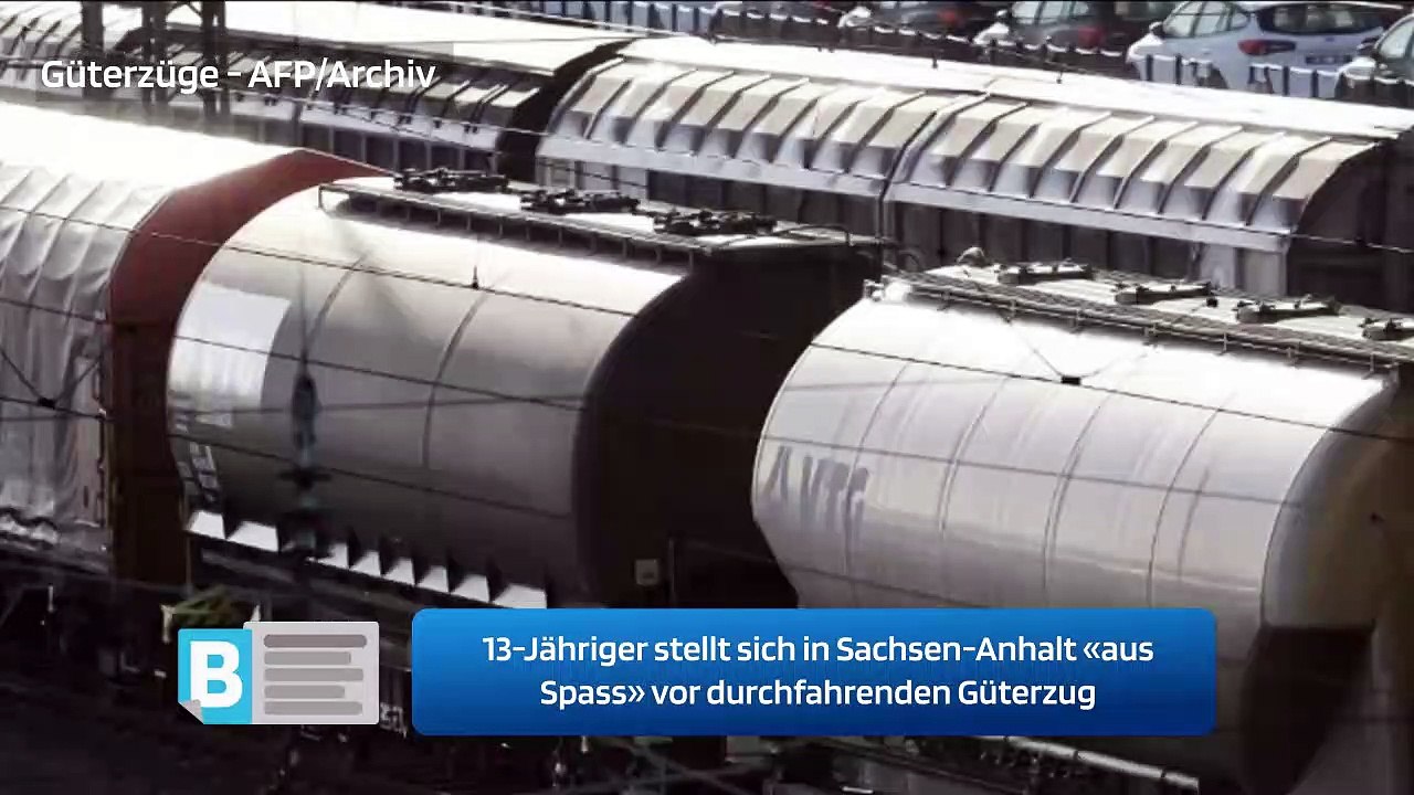 13-Jähriger stellt sich in Sachsen-Anhalt «aus Spass» vor durchfahrenden Güterzug