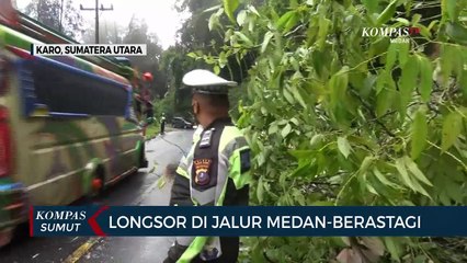 Longsor dan Pohon Tumbang Tutupi Jalur Medan-Berastagi