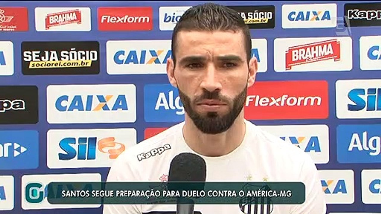 Santos segue preparação para duelo contra o América-MG