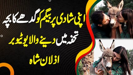 Descargar video: Wife Ko Shadi Par Gadhe Ka Bacha Gift Karne Wala Azlan Shah Youtuber