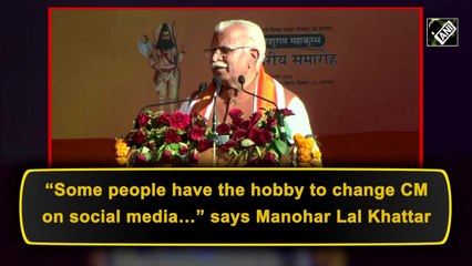 'Some people think they can change CM with critical comments on social media…,' says Manohar Lal Khattar