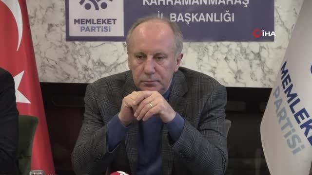 Memleket Partisi Genel Başkanı İnce: Bu kadar saf adamdan cumhurbaşkanı olur mu?