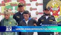 PNP interviene a delincuentes que robaron motocicleta en SJL