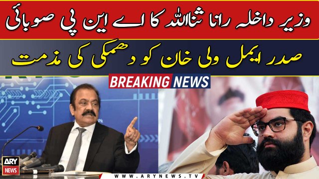 Rana Sanaullah condemns threat to Aimal Wali Khan