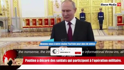 Poutine adresse un vibrant message à ses soldats sur le front.