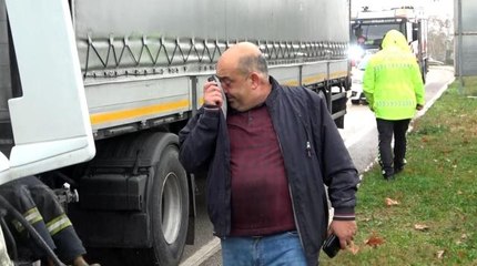 Antalya'da seyir halindeki tır yanmaktan son anda kurtuldu, sahibi gözyaşlarını tutamadı