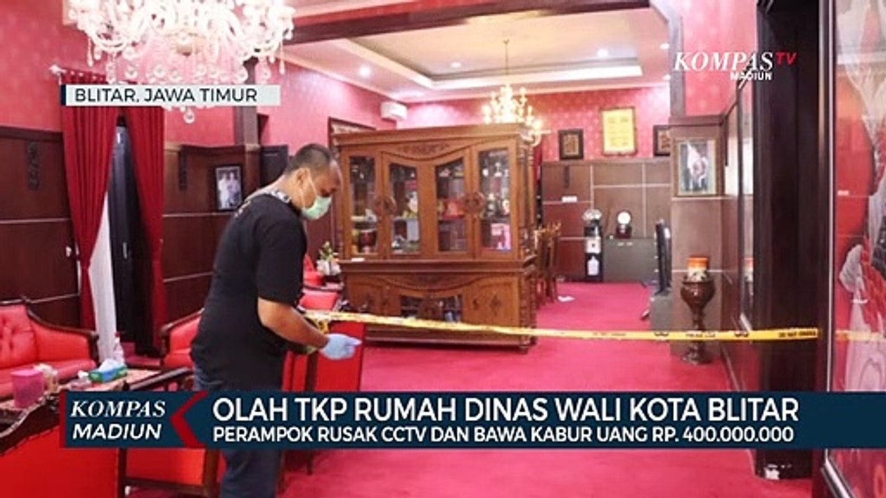 Olah Tkp Rumah Dinas Wali Kota Blitar, Perampok Rusak CCTV Dan Bawa Kabur Uang Rp. 400.000.000
