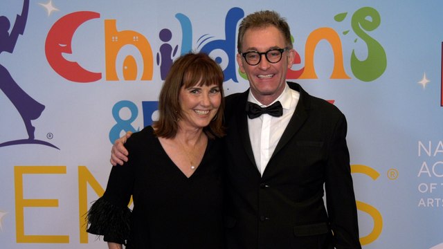 SpongeBob Tom Kenny and Jill Talley 1st Annual Children's & Family Emmy Awards Purple Carpet in Los Angeles