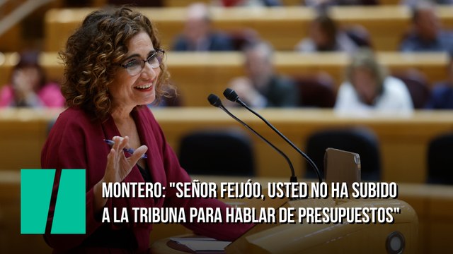 Montero: Señor Feijóo, usted no ha subido a la tribuna para hablar de presupuestos