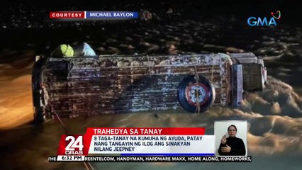 8 taga-Tanay na kumuha ng ayuda, patay nang tangayin ng ilog ang sinakyan nilang jeepney | 24 Oras