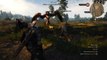 The Witcher 3 Geralt affront un griffon avec Vesemir