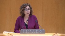 Montero defiende en el Senado unos Presupuestos 