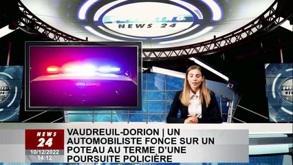 Vaudreuil-DorionUn automobiliste se précipite sur un poteau après une poursuite policière