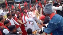 Bhagwati Manav Kalyan Sangathan took out a rally and lodged a protest