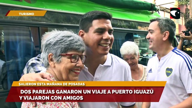 Dos parejas ganaron un viaje a Puerto Iguazú y viajaron con amigos