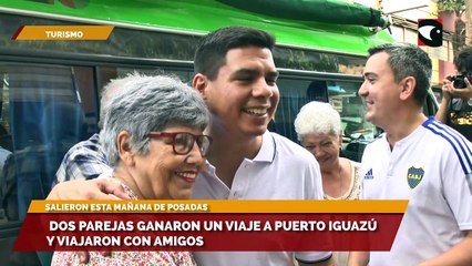 Dos parejas ganaron un viaje a Puerto Iguazú y viajaron con amigos