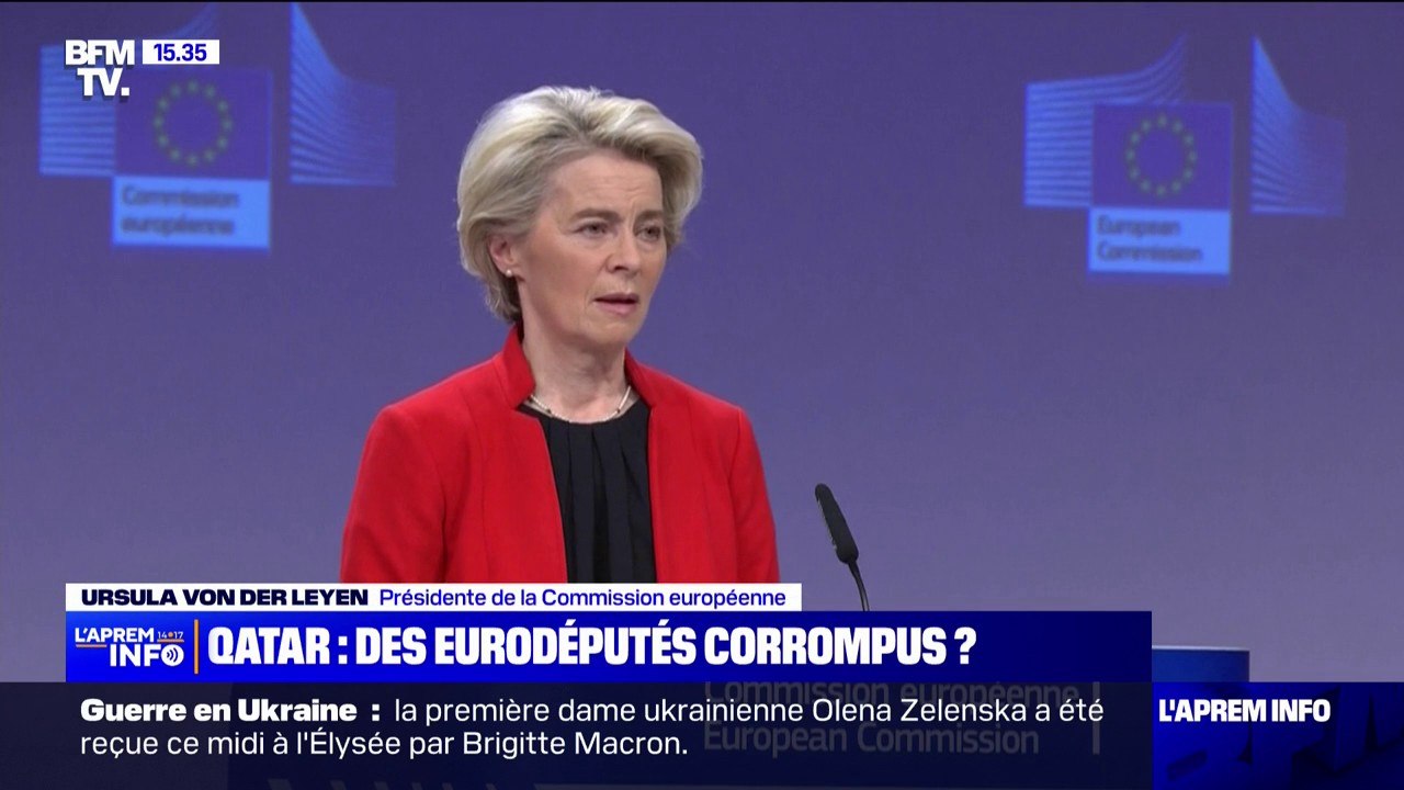 Pour Ursula von der Leyen, les soupçons de corruption contre la vice-présidente du Parlement européen "soulèvent de sérieuses préoccupations"