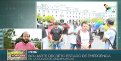Perú afronta estado de emergencia, muertes y fuerte represión policial