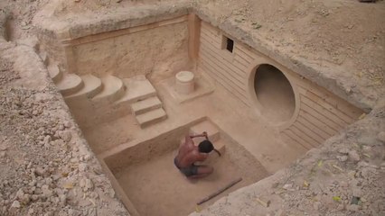 Dig to Build Underground House and Underground Swimming Pool_1