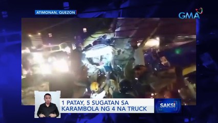 1 patay, 5 sugatan sa karambola ng 4 na truck | 24 Oras
